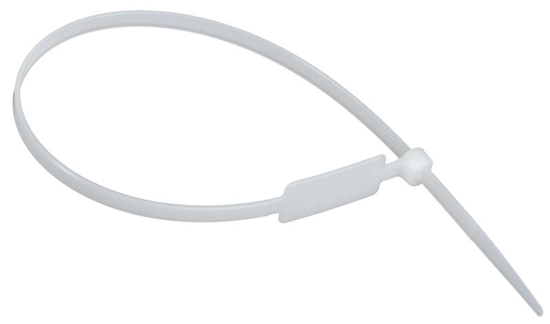 Хомут 4.8х300мм P6.6 маркерный бел. (уп.100шт) IEK UHH14-D048-300-100-K01