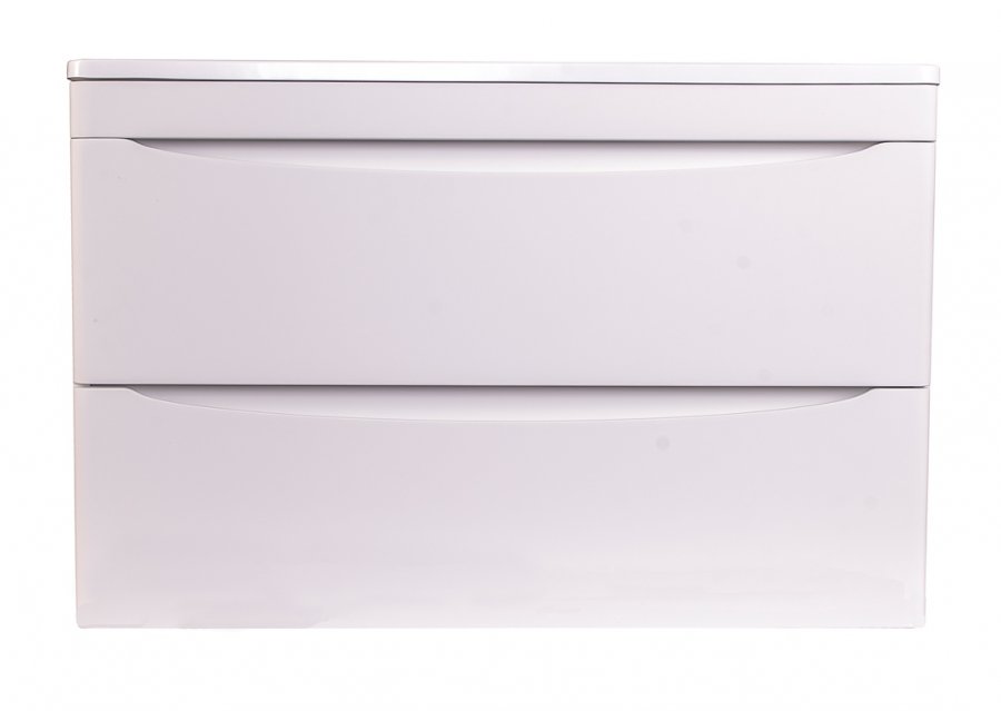 Тумба подвесная "Бергамо мини 80" (2 ящ.) Люкс антискрейтч белый, PLUS