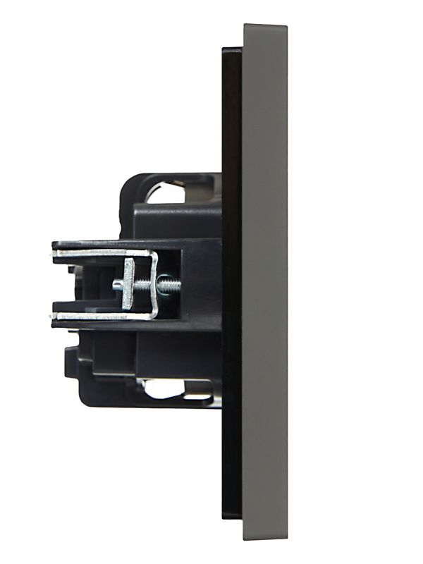 Розетка СП FORTE&PIANO FP315 16А с заземл. защ. шторки винт. крепл. сер. IEK FP-R14-16-K03