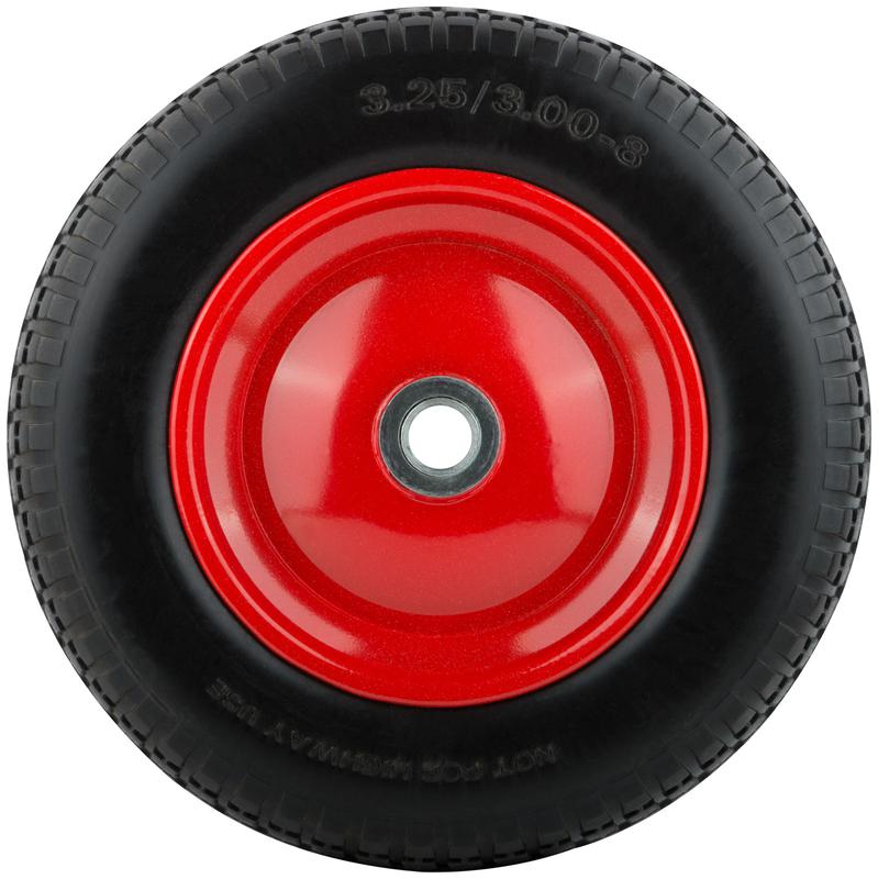 Колесо запасное 360х65мм для тачек 77615; 77617; 77619; 77629 (PU 3.25-8) посадка Ш=95мм d25.4мм полиуретан. 77633