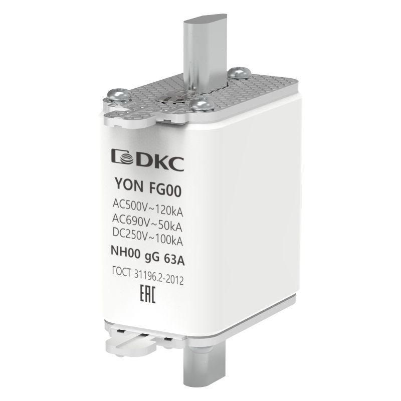 Предохранитель YON ножевого типа FG00 с одинарной индикацией 63А DKC 1FG00-0063