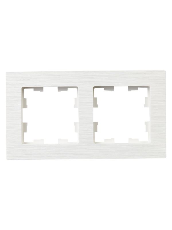 Рамка 2-м BRITE РУ-2-Бр бел. рифленый IEK BR-M22-51-K01