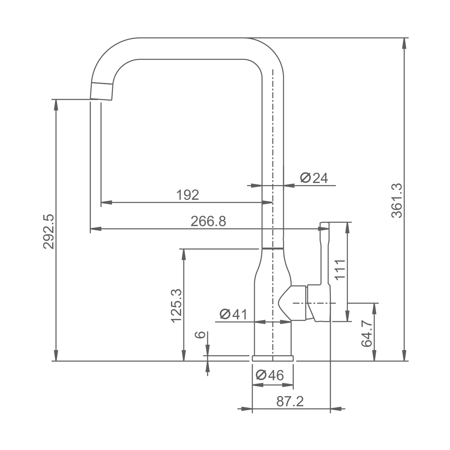 Смеситель для кухни Splenka S206.40, хром