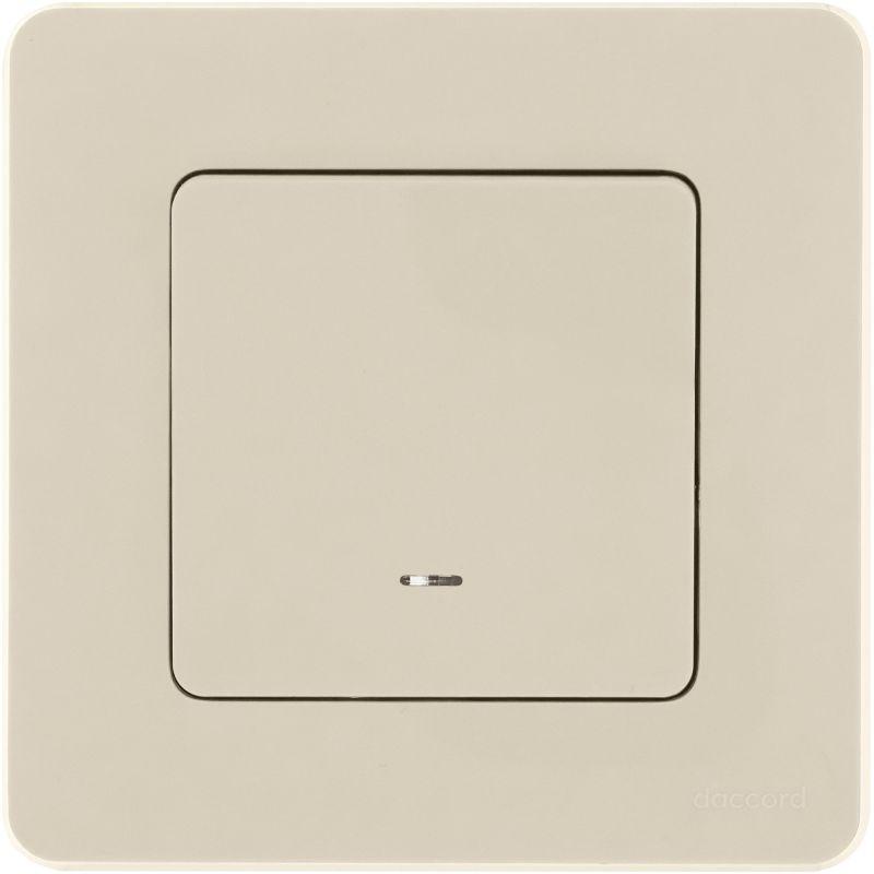 Выключатель 1-кл. Inspiria 10А IP20 250В 10AX с подсветкой/индикацией механизм сл. кость IEK 673611