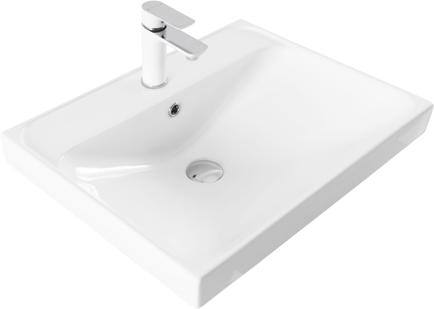 Раковина накладная керамическая Flash 605*465*195 (333266)