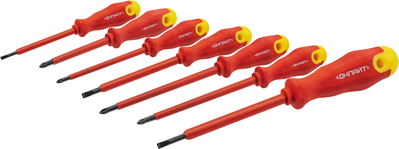Набор отверток диэлектрических 90 356 OHT-Оtd01-H7 (7 предметов) ОНЛАЙТ 90356