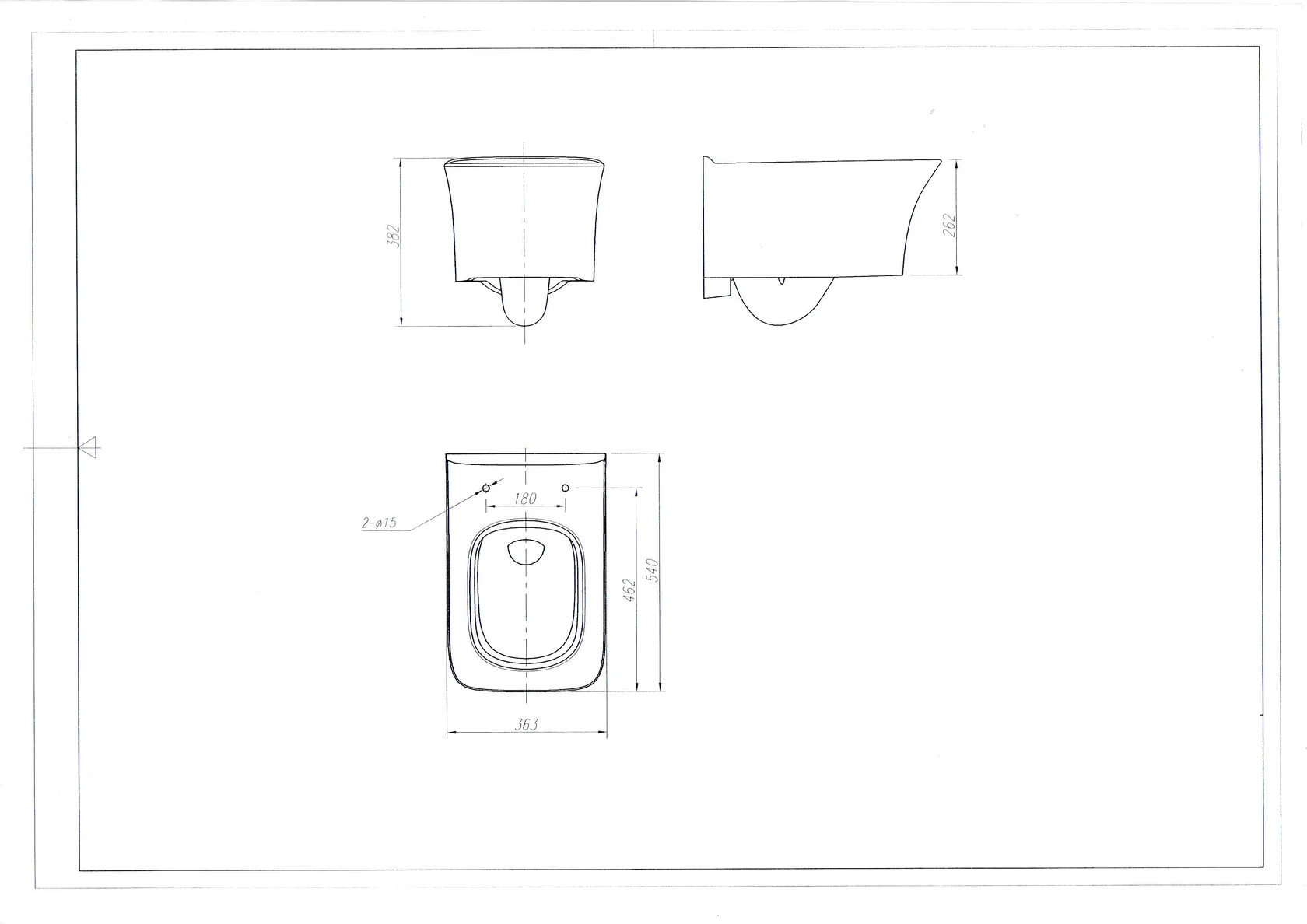 Унитаз подвесной ARROW AHB2156 , безободковый, белый