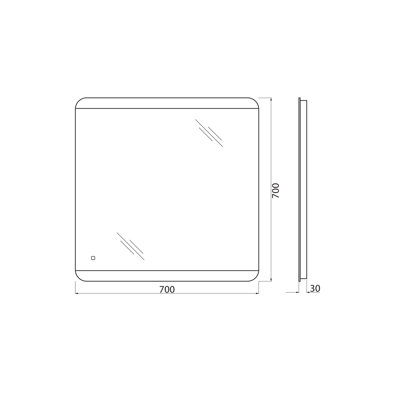 Зеркало BelBagno SPC-CEZ-700-700-LED-TCH