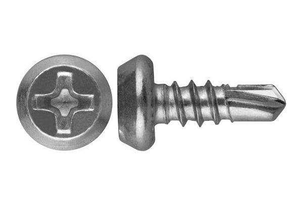 Саморез "Клоп" 3.5х11 металл-металл цинк шлиц Philips №2 сверло (уп.100шт) Промрукав PR08.9384