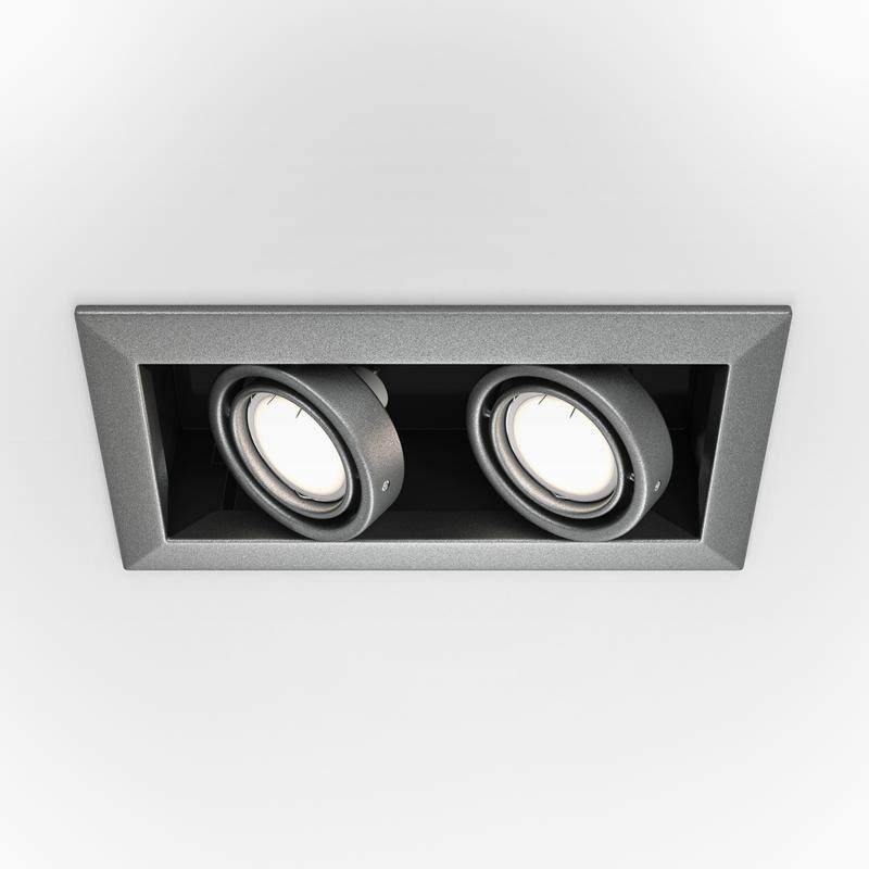 Светильник Metal Modern GU10 2х10Вт встраив. Maytoni DL008-2-02-S