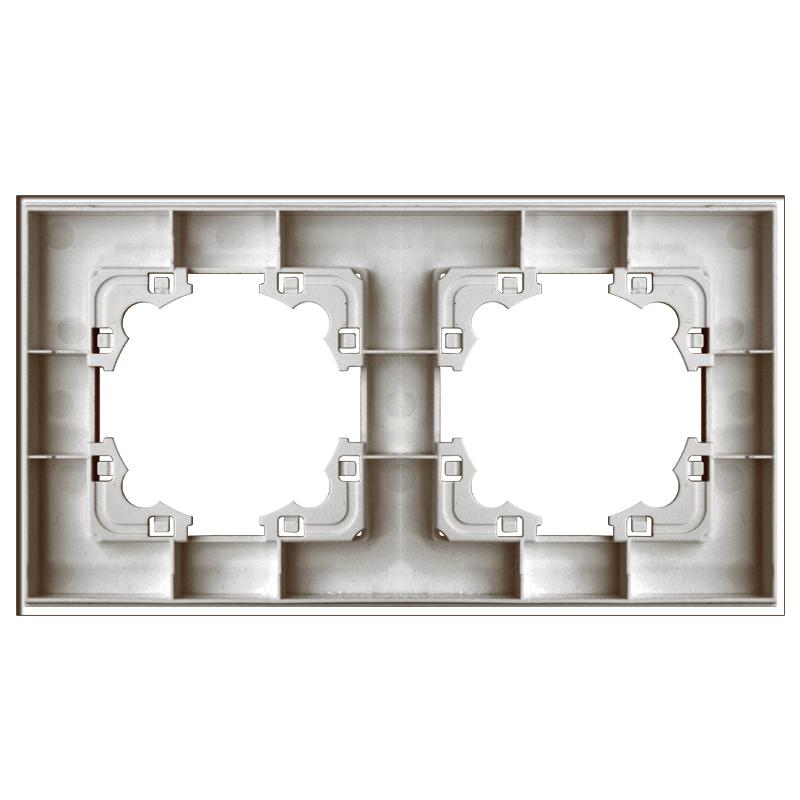 Рамка 2-м Афина стеклянная серебр. UNIVersal 2267