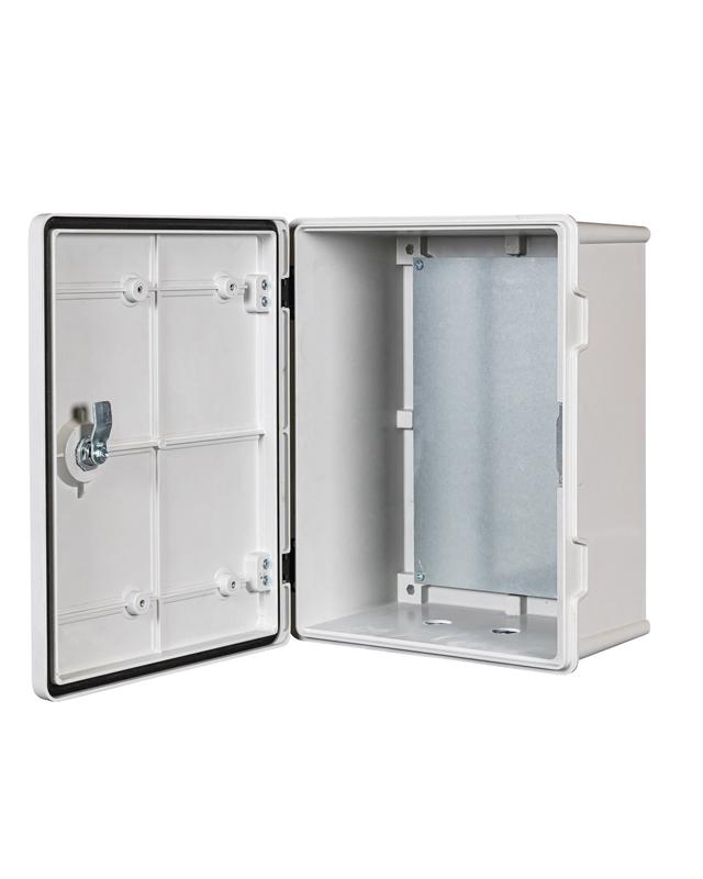 Шкаф монтажный композитный IK10 290x390x190мм IP66 Mastermann 00-01020360