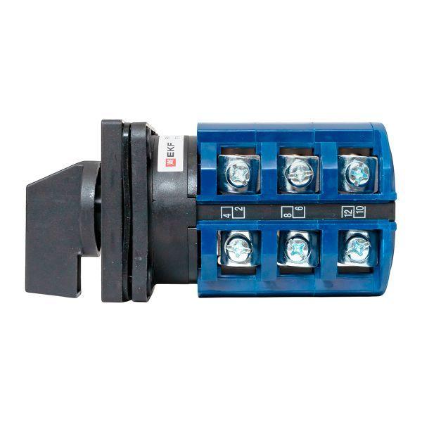 Переключатель кулачковый ПК-1-43 3п 63А "1-0-2" IP65 EKF pk-1-43-63-65