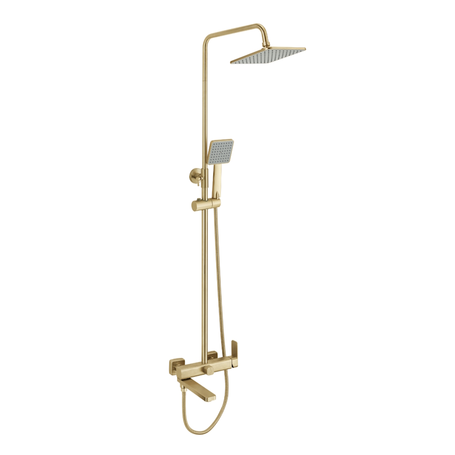 Душевая система Fmark FS8745-22C, матовое золото