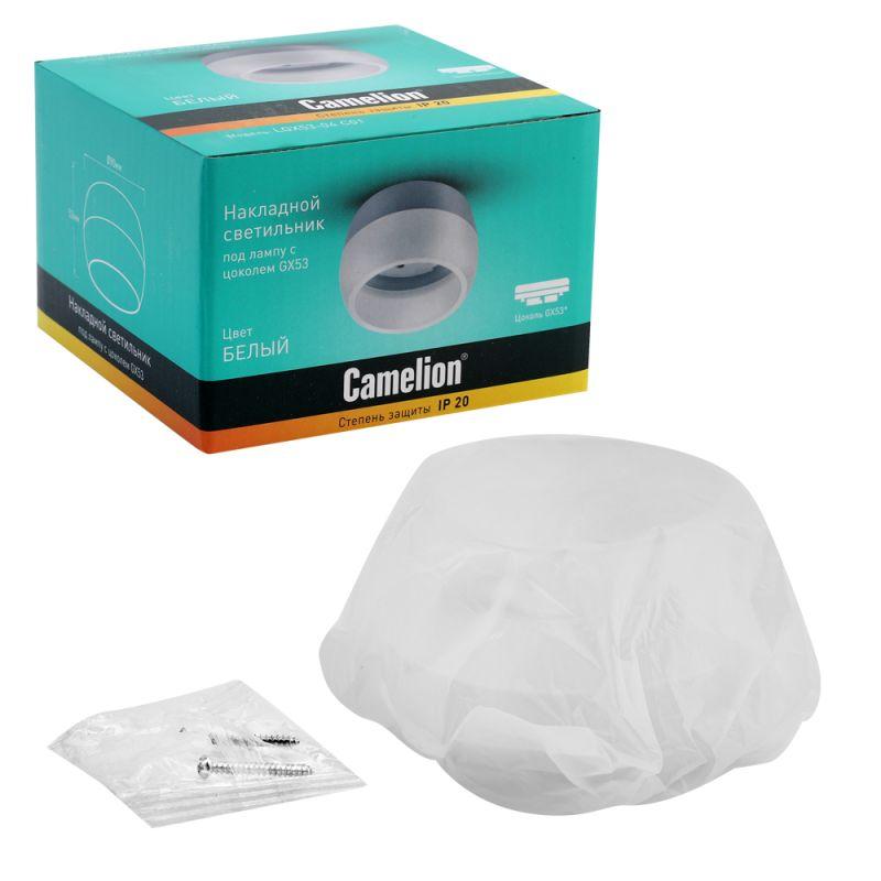 Светильник встраиваемый IP20 металлический под лампу GX53 LGX53-04 C01 бел. Camelion 15399