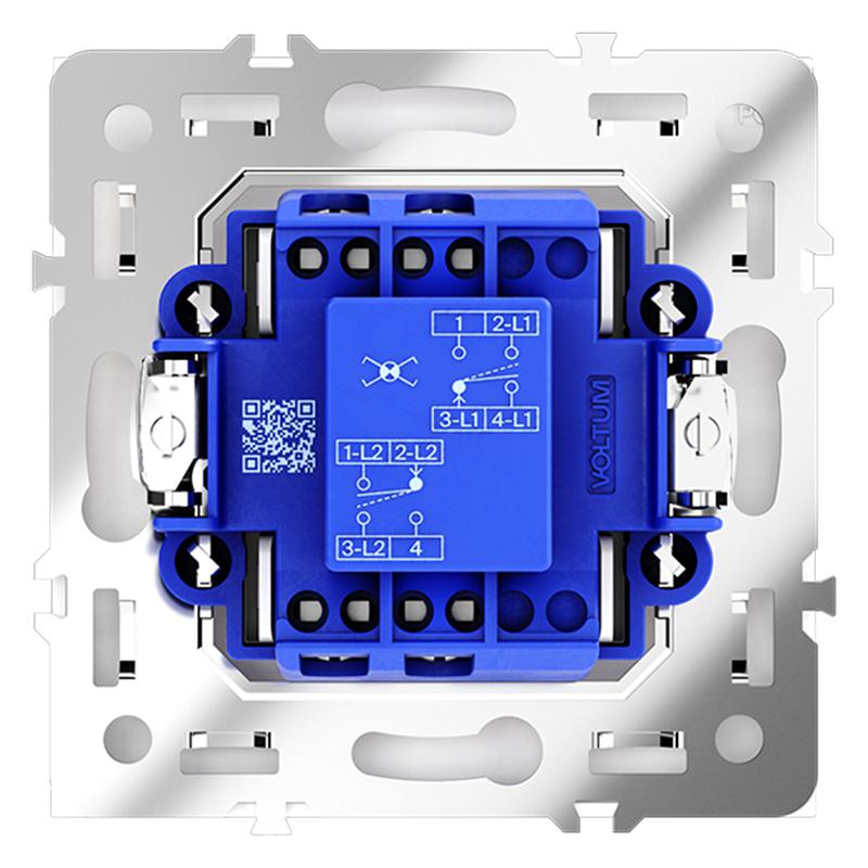 Переключатель перекрестный 1-кл. СП S70 механизм кашемир Voltum VLS010503
