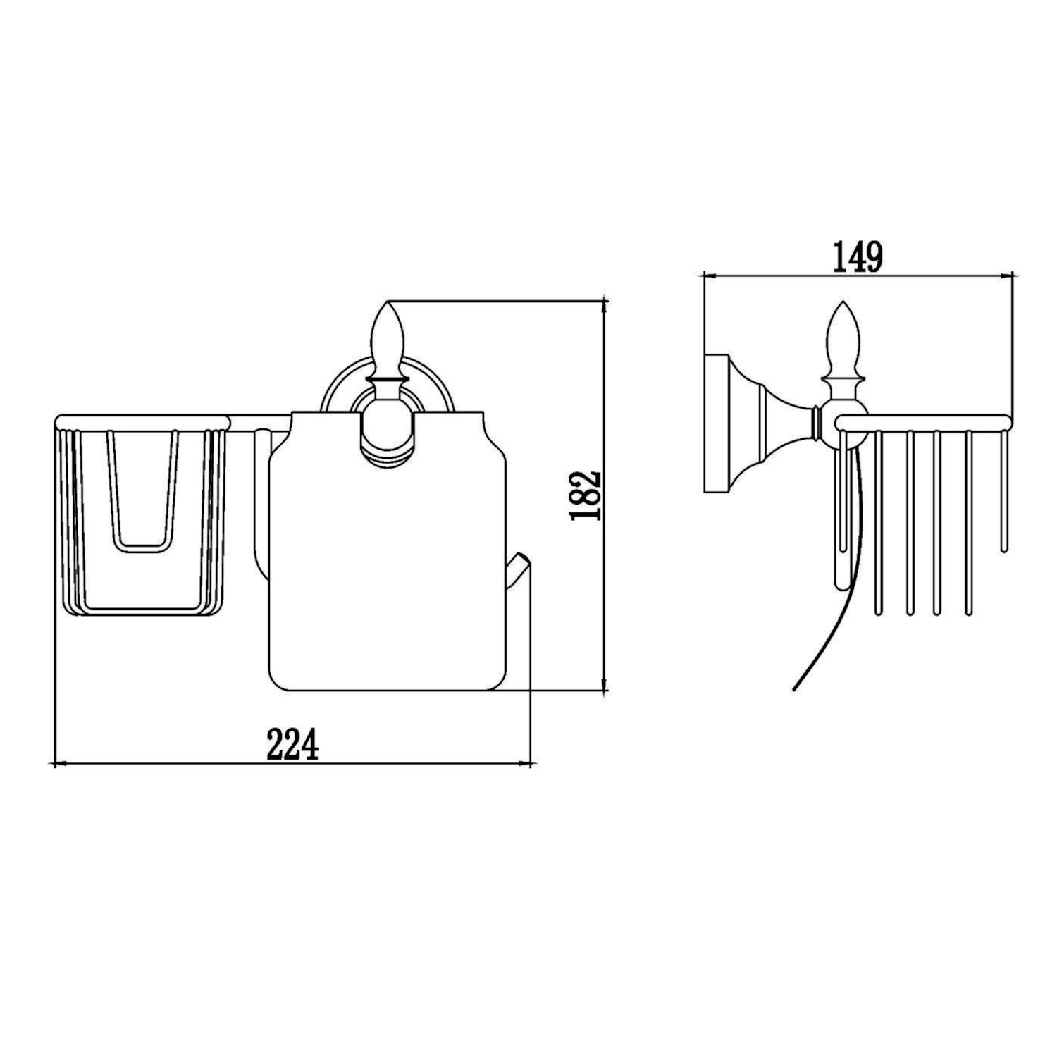 Держатель для туалетной бумаги и освежителя Savol S-R06851B, золото