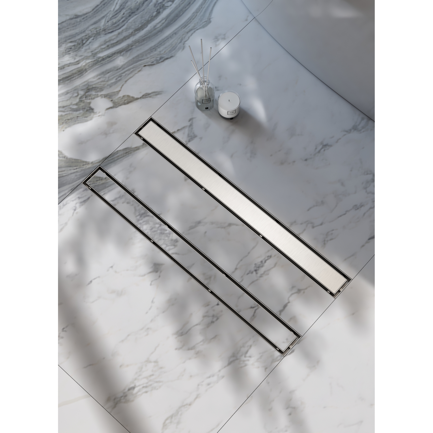 Душевой лоток (двухсторонняя решетка) Raglo R652.60.05, сатин