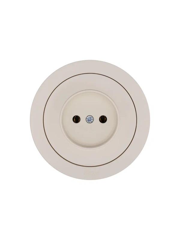 Розетка 1-м СП OSEN без заземл. ПБТ механизм сл. кость LEZARD 743-9088-121B