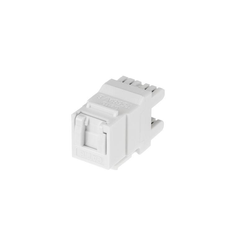 Модуль Keystone Jack RJ-45(8P8C) UTP неэкранир. кат.6 тип 180град. с пылезащитной шторкой бел. PRO Rexant 02-0254-1