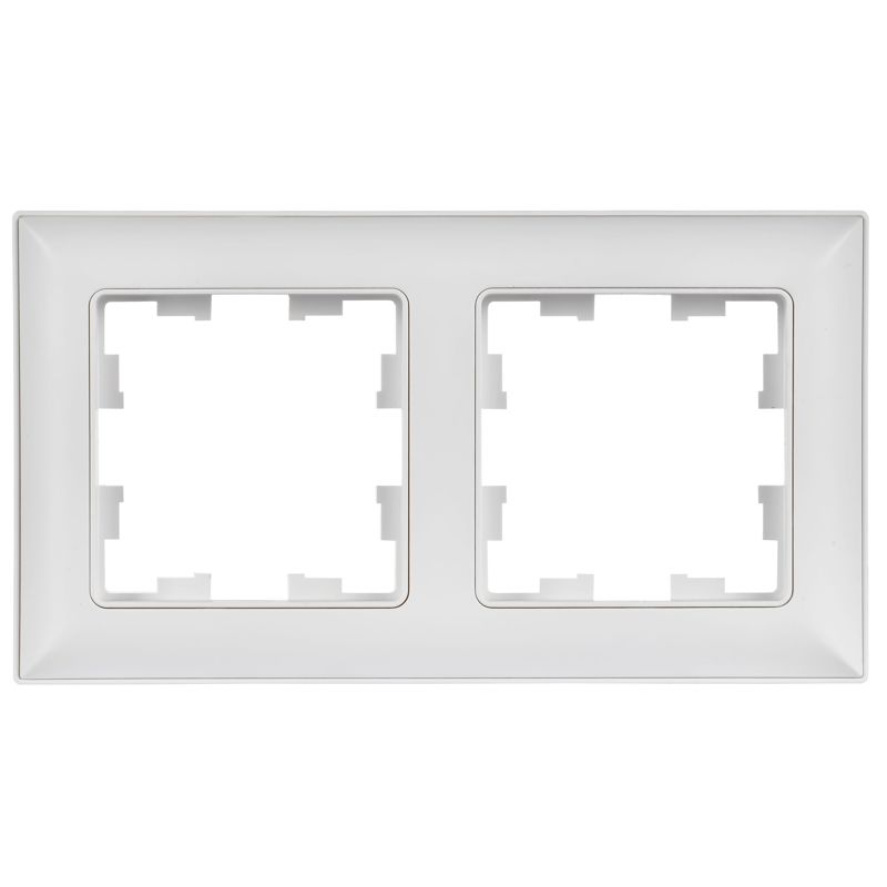 Рамка 2-м BRITE РУ-2-БрАБ арктич. бел./бел. IEK BR-M22-12-K91