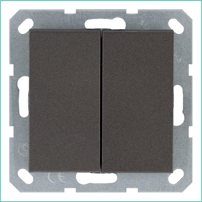 Переключатель проходной 2-кл. 10А IP20 механизм мокко Jasmart G3022Z