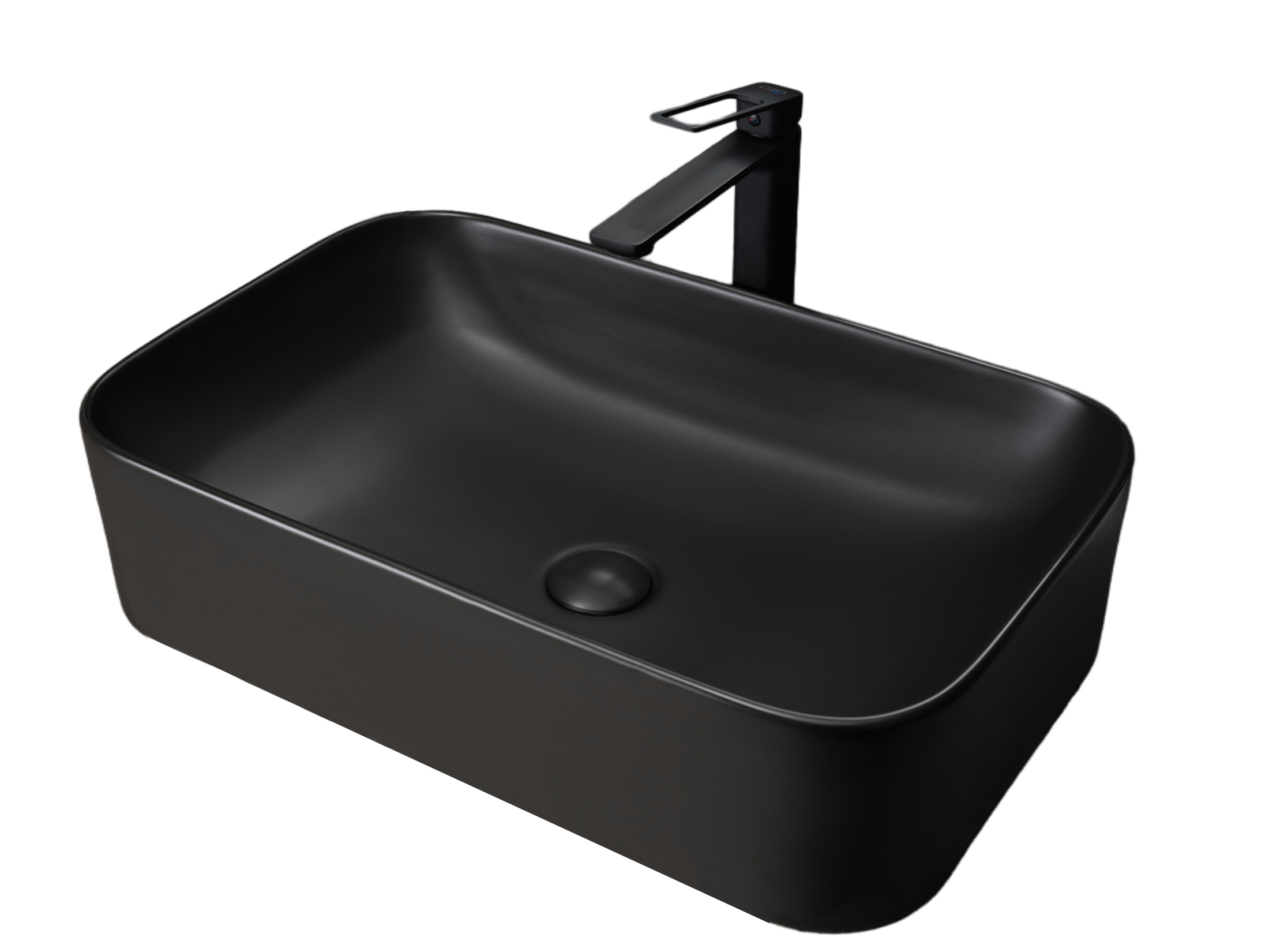 Раковина Gid Bm9599 53366 накладная черная матовая 61x38x15