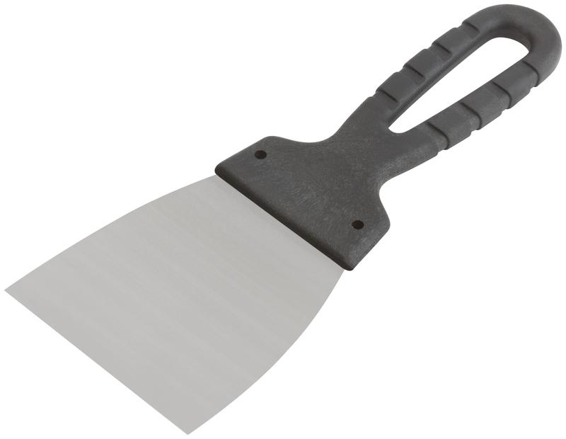 Шпатель лезвие нержавеющая сталь пластиковая ручка 80мм MOS 06563М
