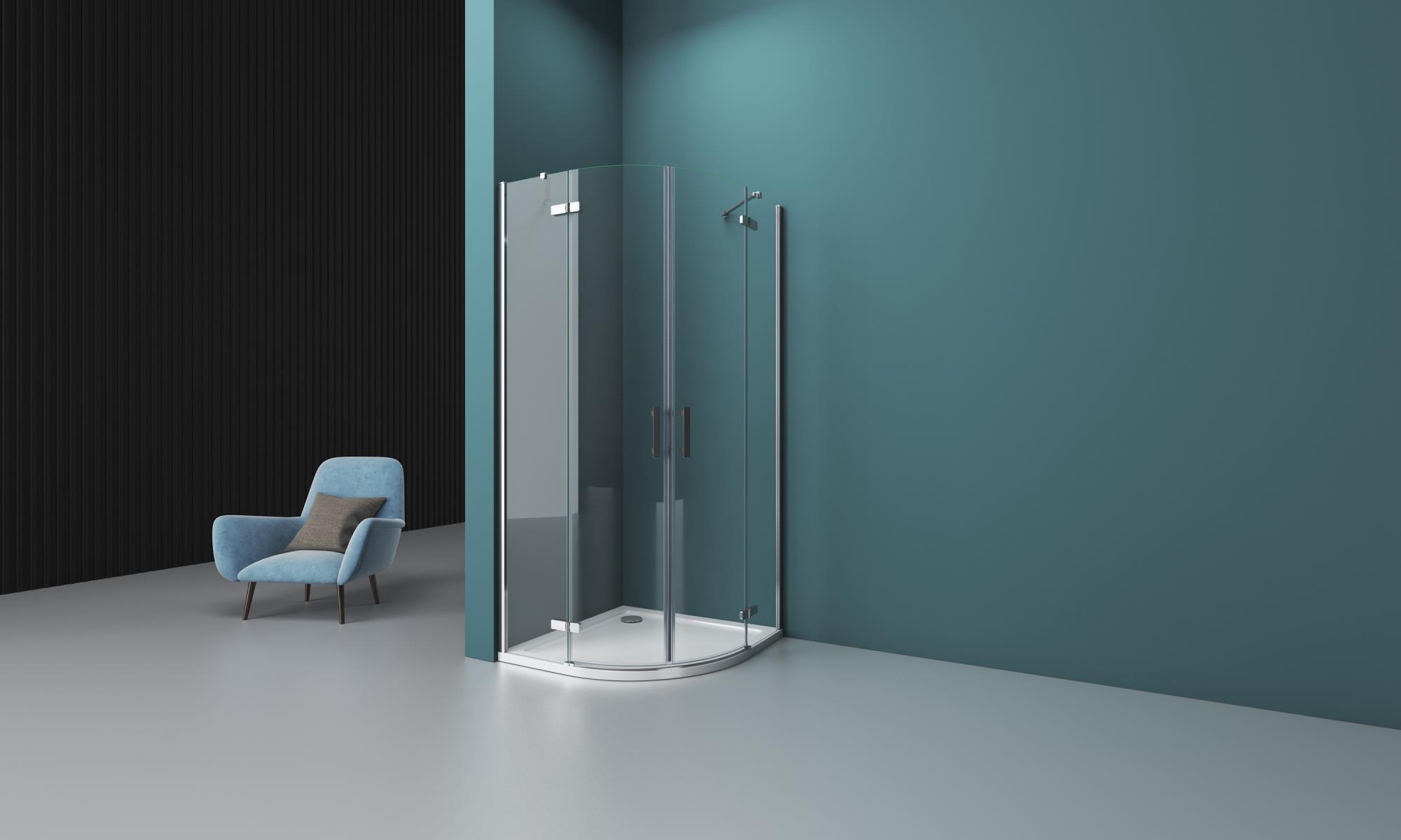 Душевой уголок BelBagno KRAFT-R-2-90-C-Cr