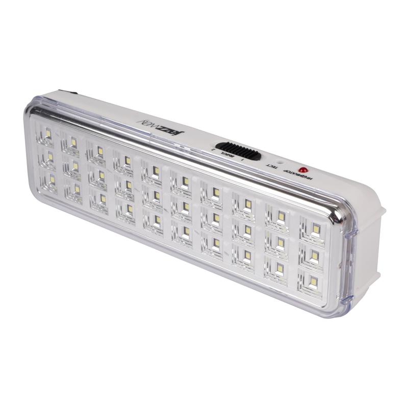 Фонарь-светильник аккумуляторный Accu9-L30-wh аварийный 30SMD яркий 300лм 2ч/эконом 90лм 6ч 220В аккум. Li-ion 3.7В 1.2А.ч бел. JazzWay 5024533