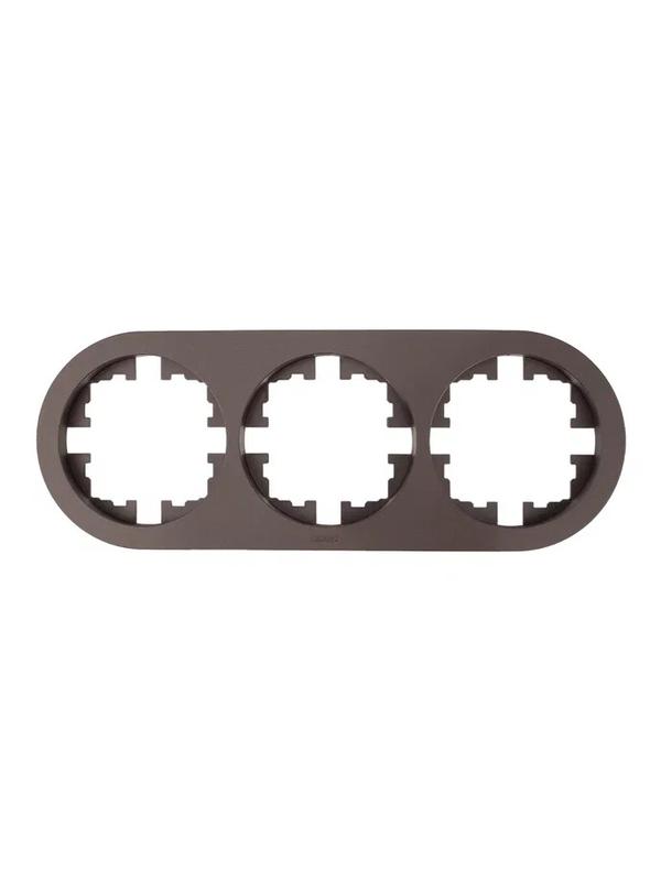 Рамка 3-м OSEN горизонт. круглая шоколад LEZARD 744-7300-148