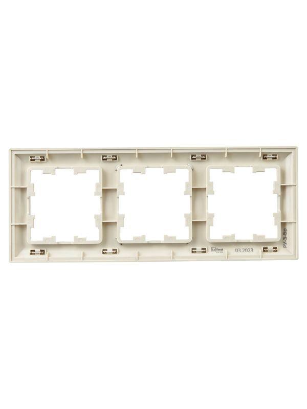 Рамка 3-м BRITE РУ-3-Бр беж./шампань IEK BR-M32-12-3-K10