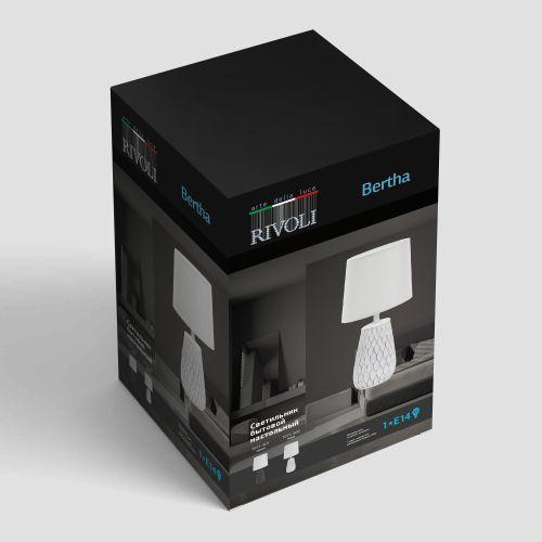 Лампа настольная Bertha 7071-502 1хE14 40Вт керамика бел. Rivoli Б0057272