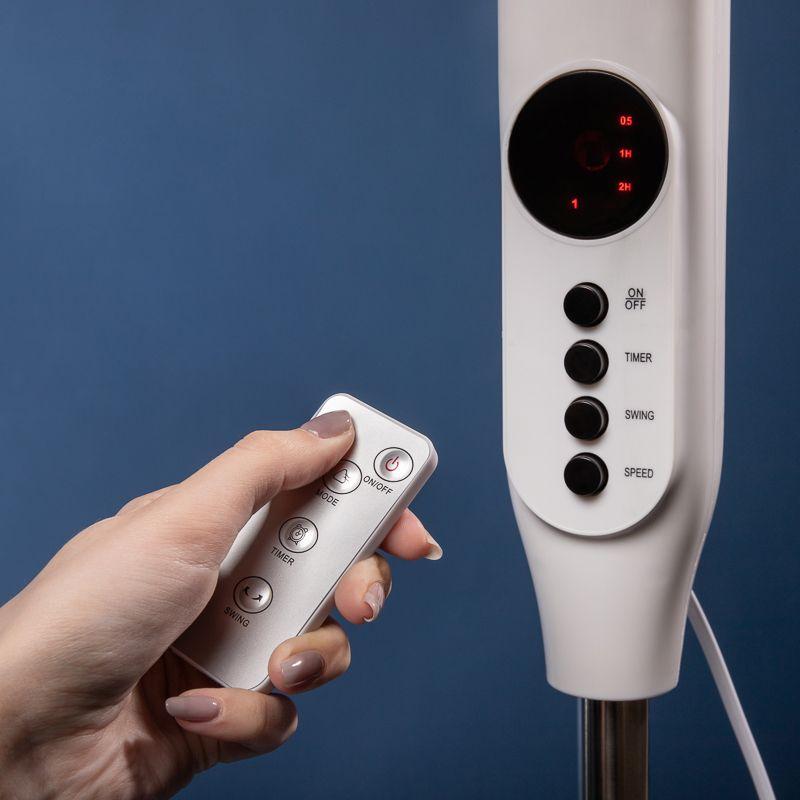 Вентилятор напольный 50Вт 7 лопастей д/у управление бел. DUX 60-0221