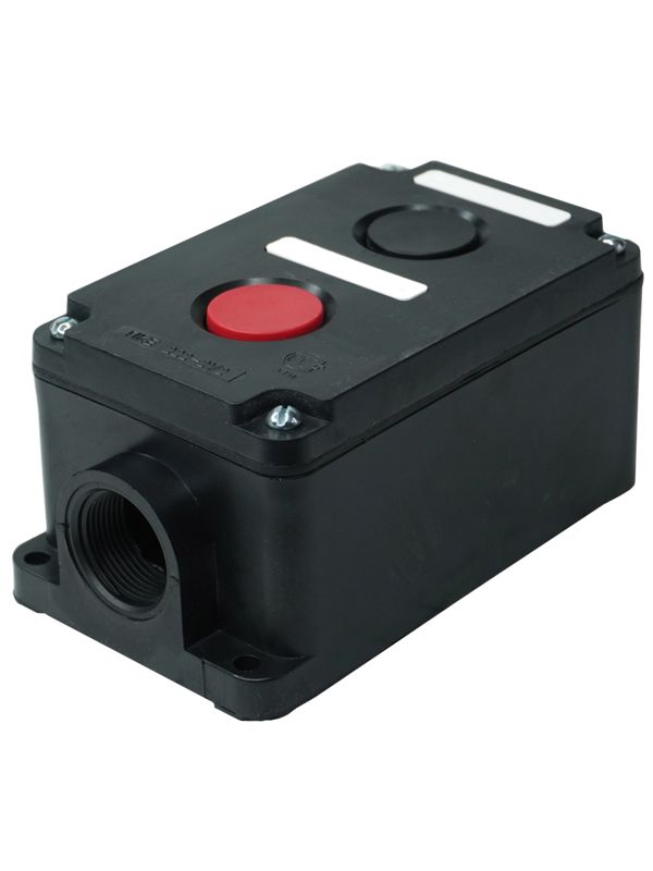 Пост кнопочный ПКЕ 222-2 У2 10А 660В 2 элемента черн. и красн. цилиндр накладной IP54 пост управления Электротехник ET519076