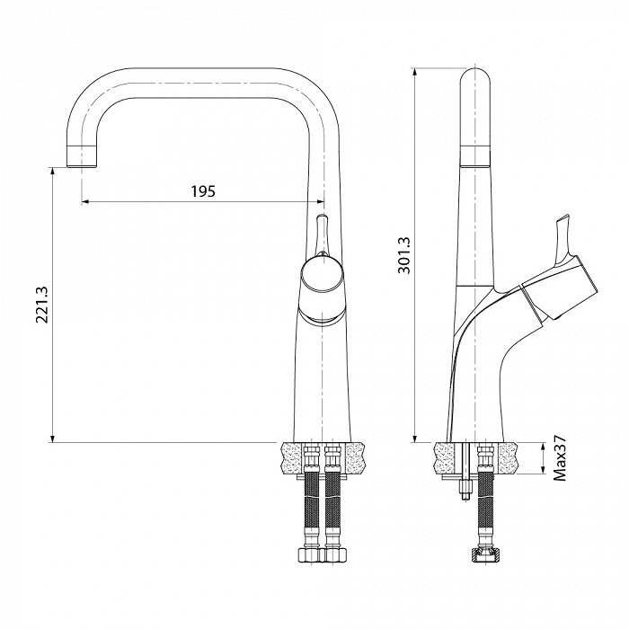 Смеситель для кухонной мойки IDDIS Kitchen Line (K07SB0Li05)