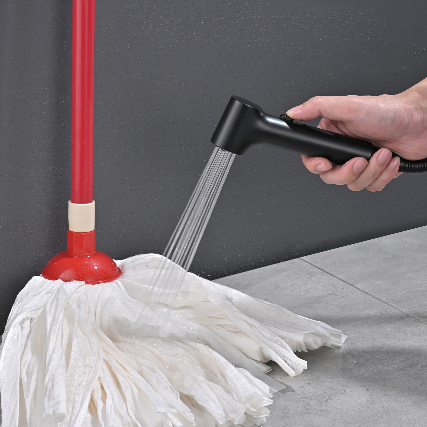 Гигиенический душ со смесителем Rose R235H, черный