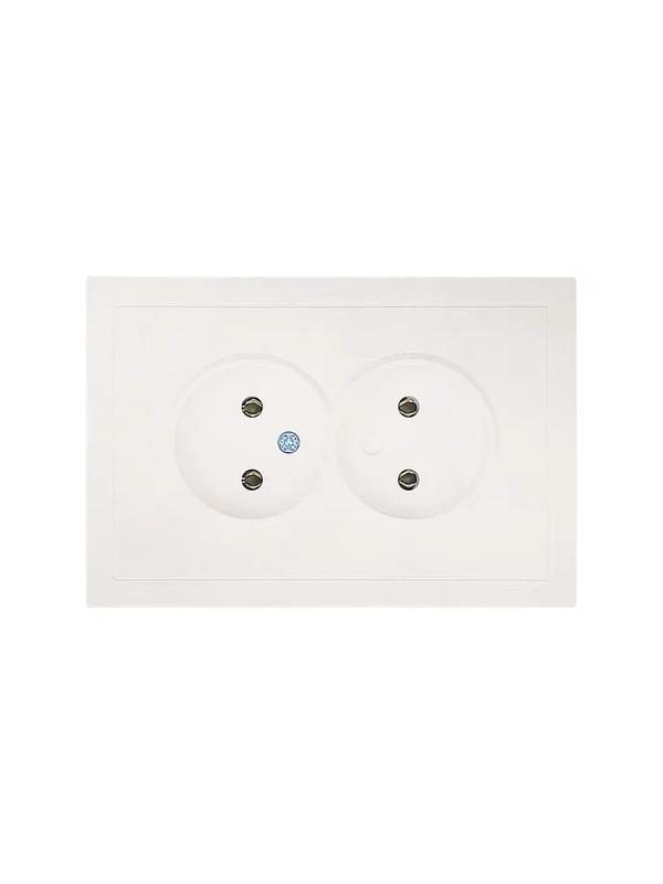 Розетка 2-мест. б/з СП ZIMA IP20 16А ПБТ безвинт. зажим слон. кость LEZARD 704-9000-128BQC