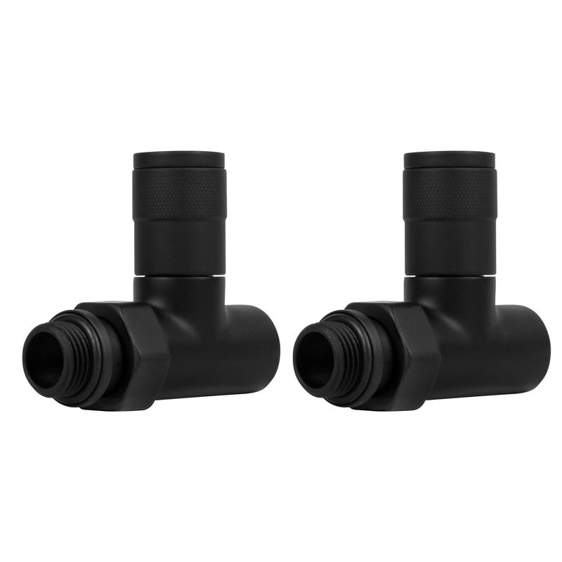 Набор дизайн-вентилей PIANO прямой 1/2дюйм черн. Royal Thermo НС-1422580