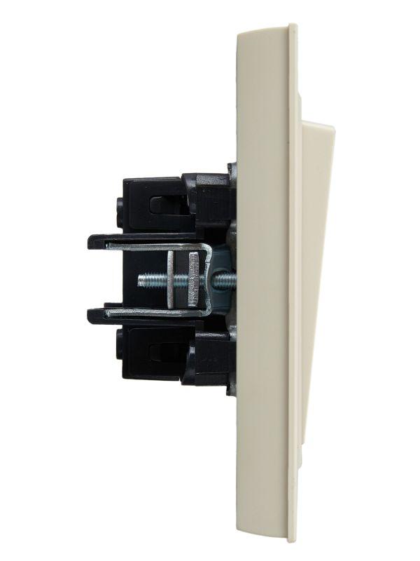 Выключатель 1-кл. СП BRITE ВСР10-1-0-БрКр 10А в сборе беж. IEK BR-V10-0-10-K10-F