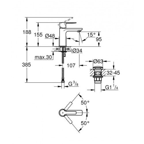 Смеситель Grohe Lineare New 23791001 XS-size для раковины