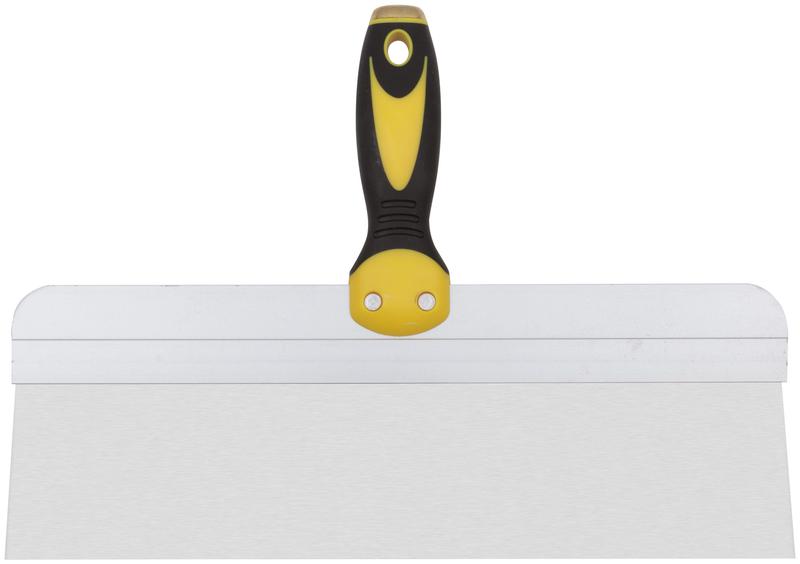 Шпатель фасадный "Профи" нержав. прорезинен. ручка с метал. бойком 350мм FIT 06445