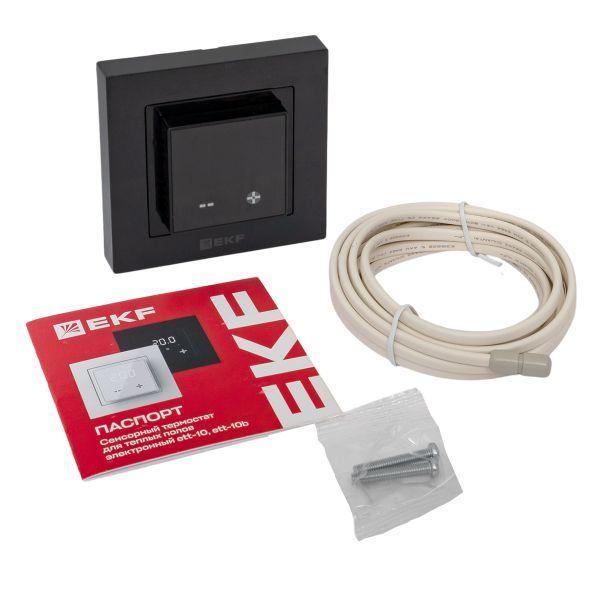 Термостат электронный 16А 230В для теплых полов черн. EKF ett-10b