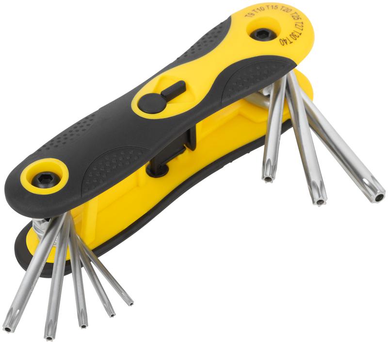 Ключ TORX T9-T40 складной CrV (уп.8шт) FIT 64016