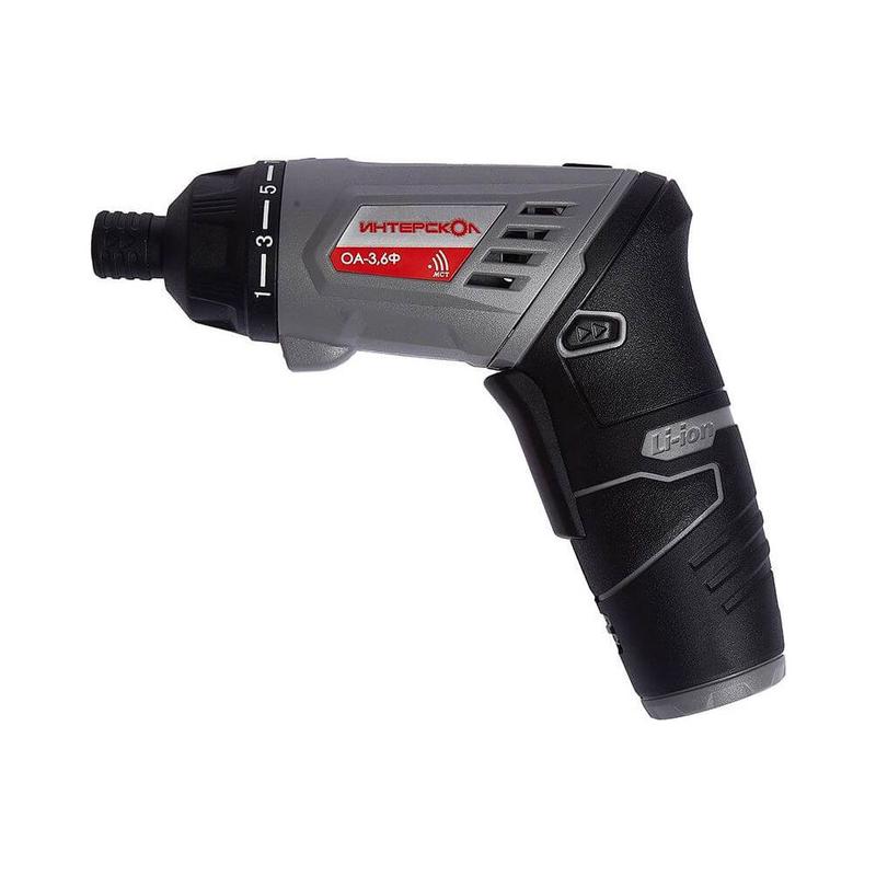 Отвертка аккумуляторная ОА-3.6Ф 3.6В с фонарем ИНТЕРСКОЛ 433.0.2.00