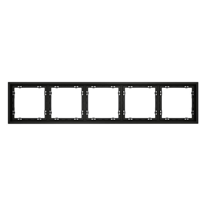 Рамка 5-м S70 пластик. черн. матов. Voltum VLS100508