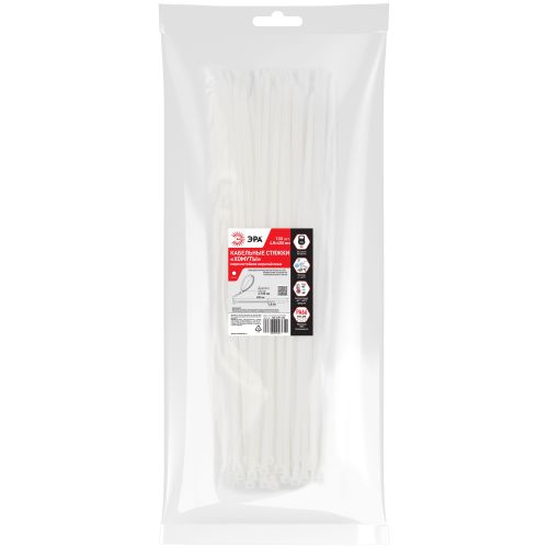 Хомут кабельный 4.8х400 морозостойкий нейлон. бел. NO-225-326 (уп.100шт) Эра Б0066068