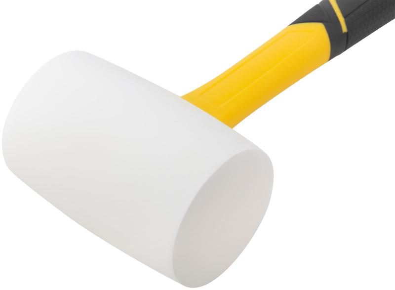 Киянка 80мм 900г фибергласовая ручка резинов. бел. FIT 45520