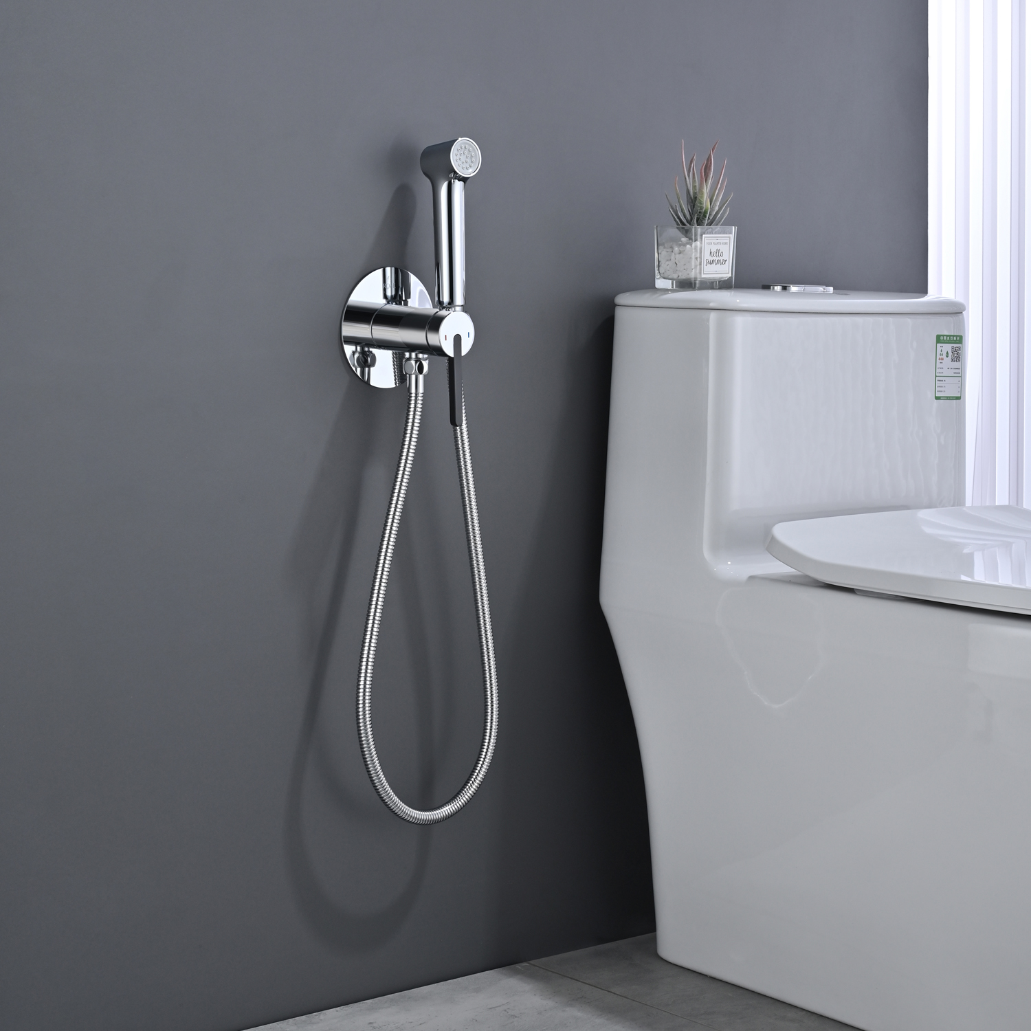 Гигиенический душ со смесителем Rose R235, хром