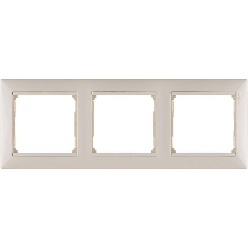 Рамка 3-м Valena горизонт. сл. кость IEK 774353
